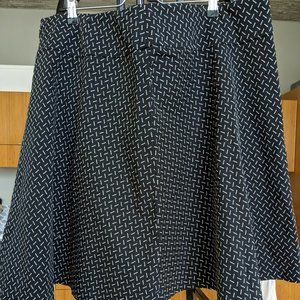 Lane Bryant Size 20 Skirt Black White A Line Career
